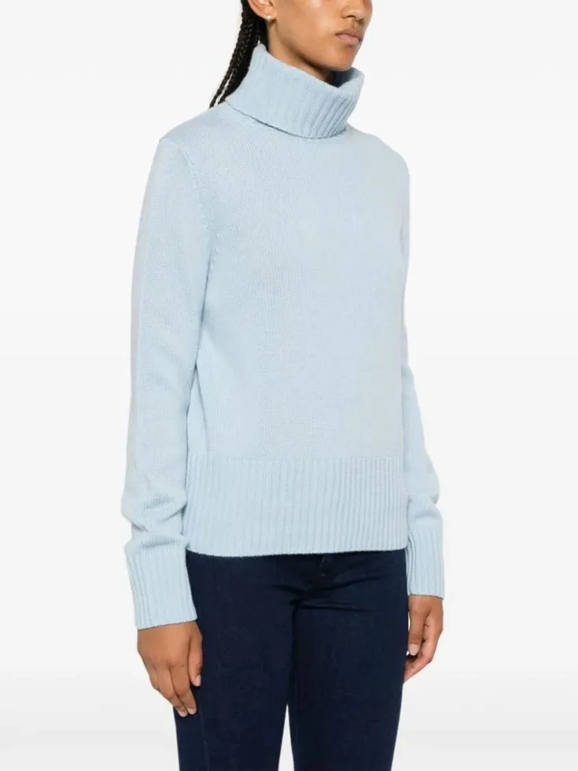   Allude  Light Blue Wool Sweater Blue  Rollkragenpullover 