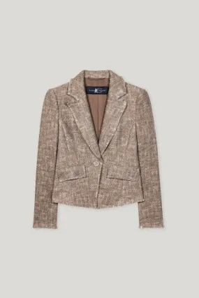 Damen Vintage-Tweedblazer