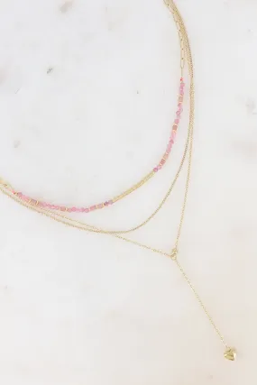 Eugénie-Halskette – Natursteine ​​mit gestreifter Röhre, herzförmiges Kettenglied
