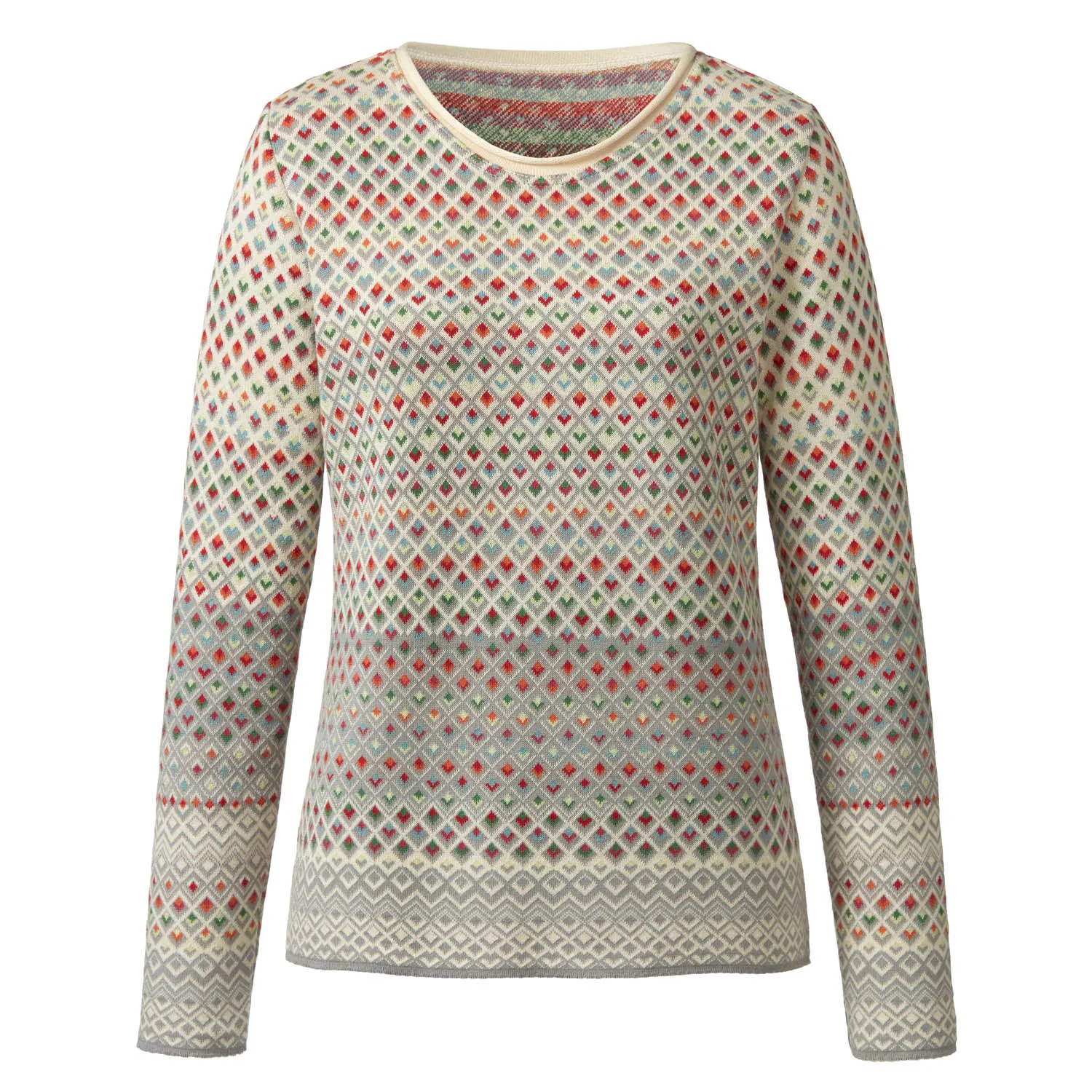 Jacquard-Pullover aus reiner Bio-Baumwolle
