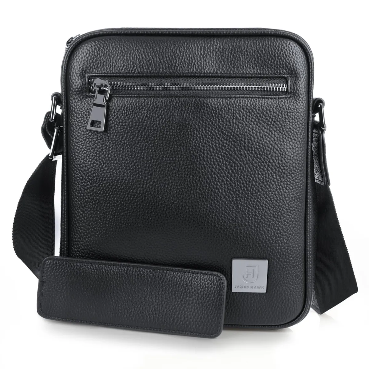 Klassische Herren Crossbody Umhängetasche schwarz 15680
