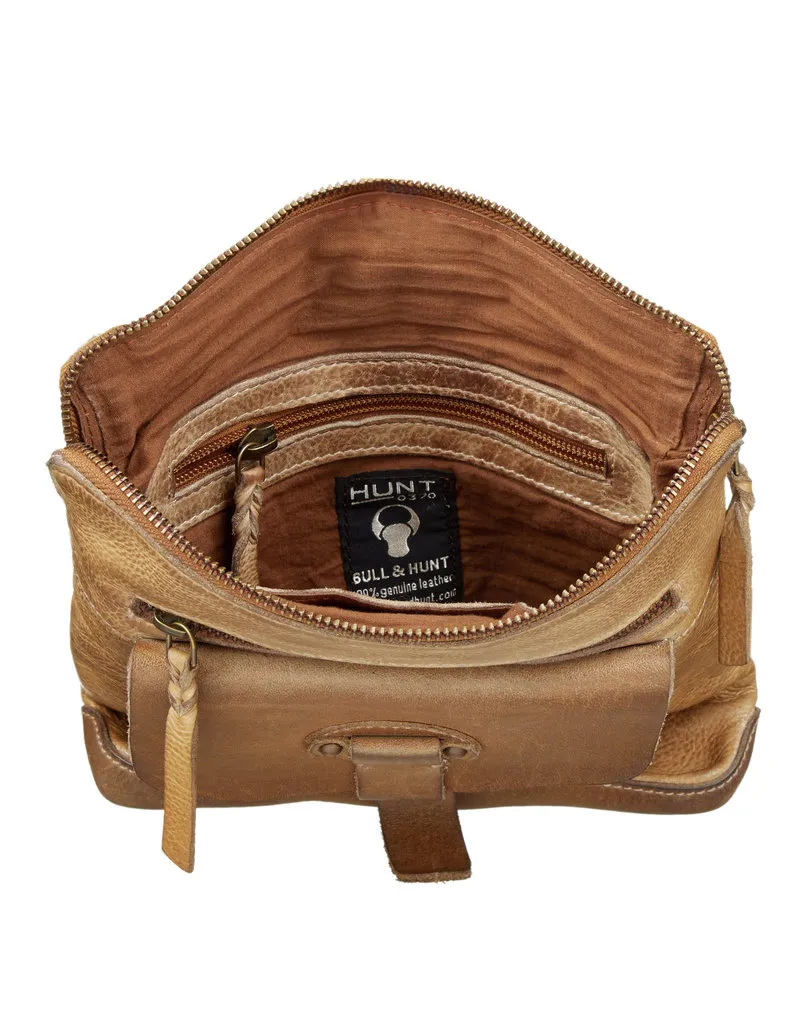 Kleine Leder Handtasche Haut Sand