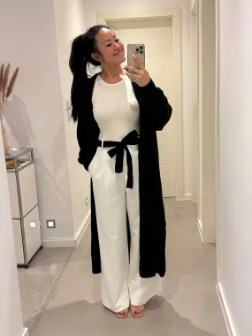 LIMITED Strickjacke mit Gürtel - Schwarz