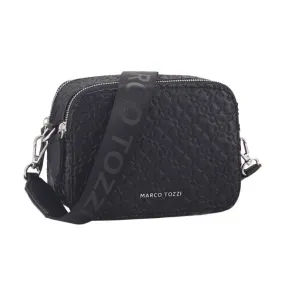 MARCO TOZZI Umhängetasche Crossbody- Bag Allover- Prägung schwarz, beige,grün S22 2-2-61024-29