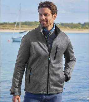 Melierte Jacke mit Fleecefutter