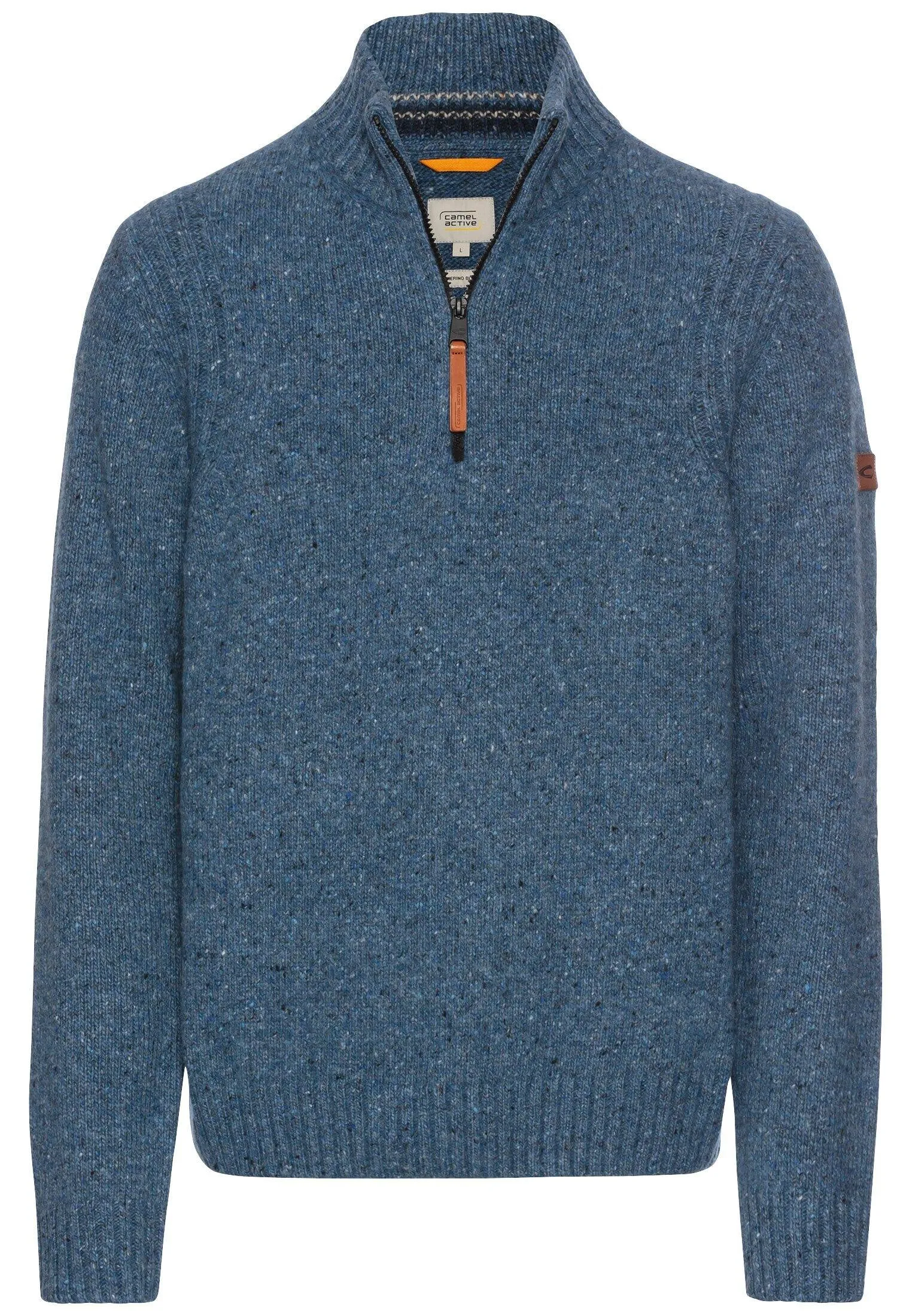 Melierter Strickpullover aus Wollmix