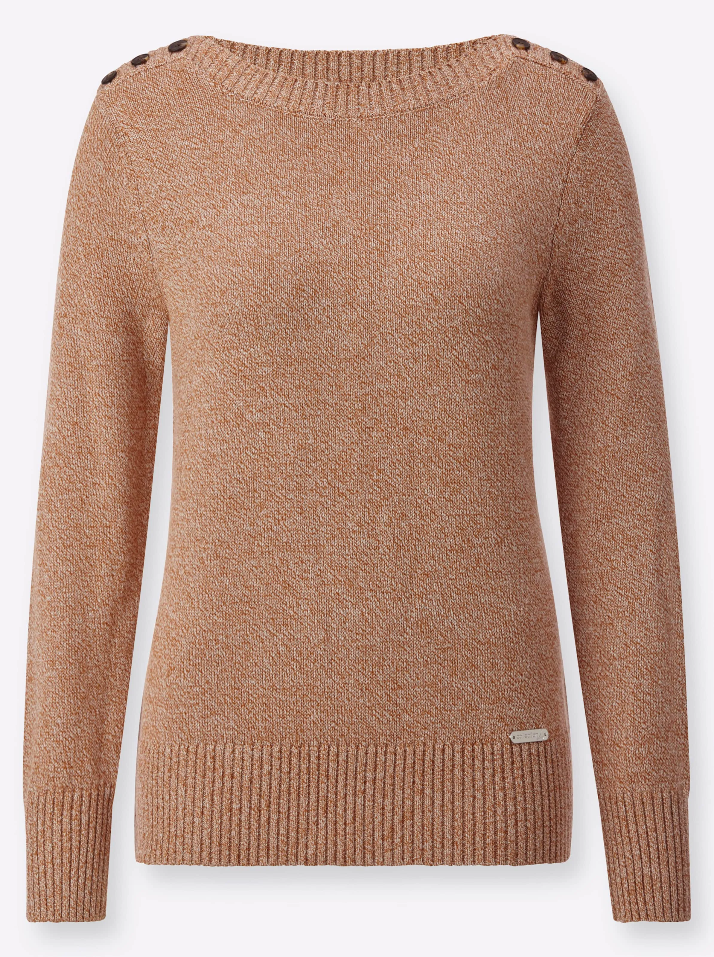 Pullover in cognac-meliert