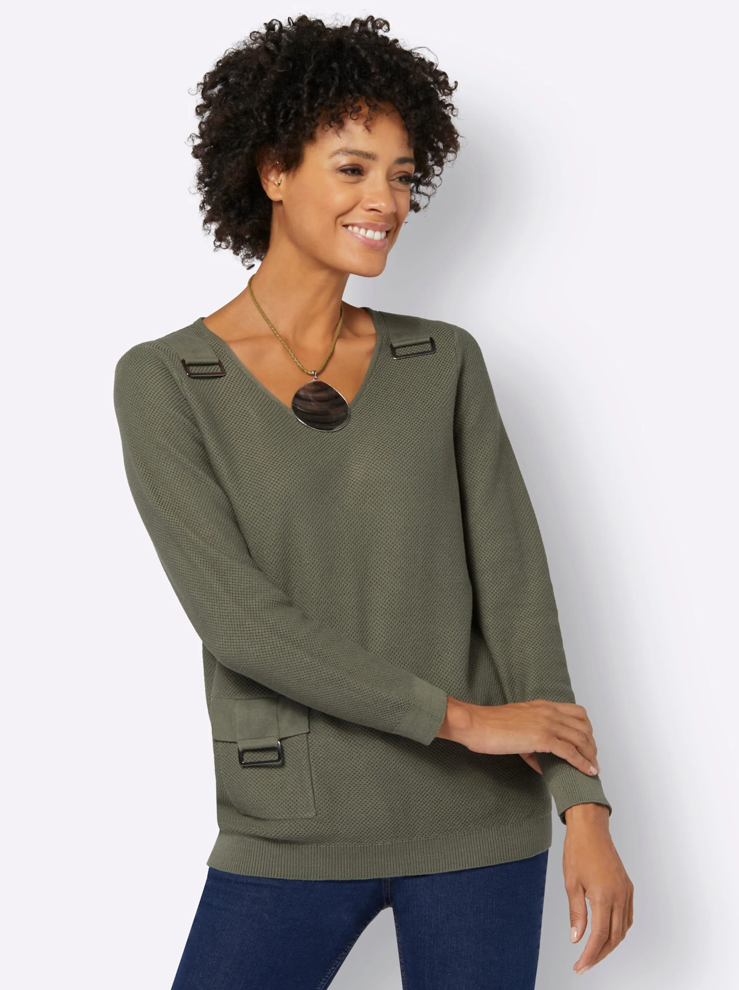 Pullover in khaki