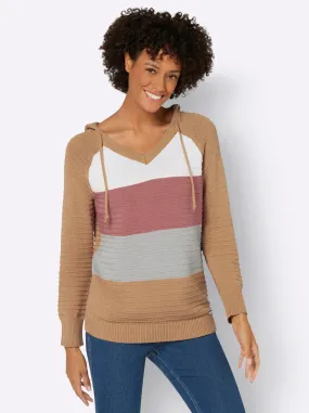 Pullover in rosenholz-camel