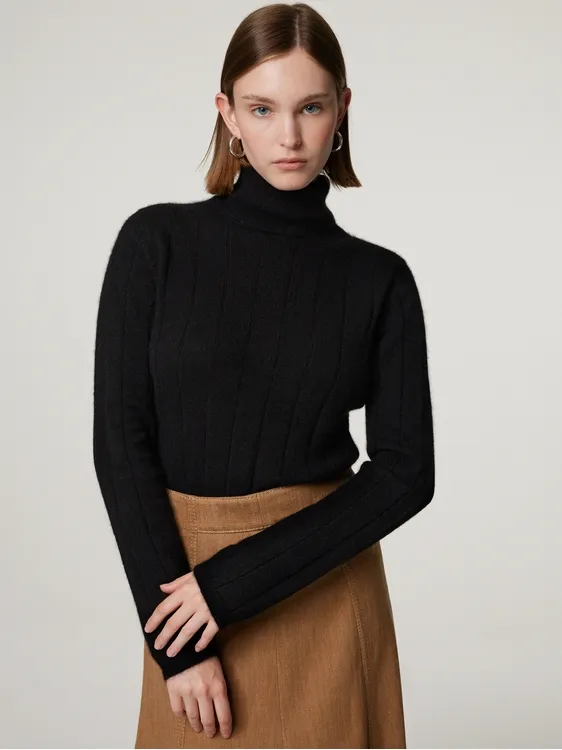 Rollkragenpullover mit Kaschmir