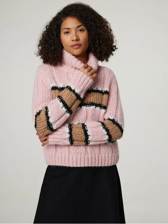 Rollkragenpullover mit Mohair