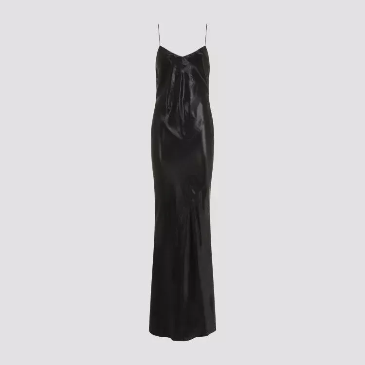   Saint Laurent  Black Acetate Long Dress Black