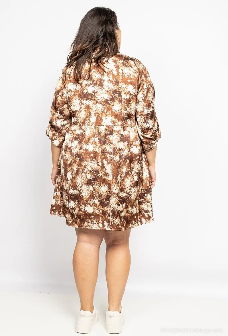 Shirt dress satin