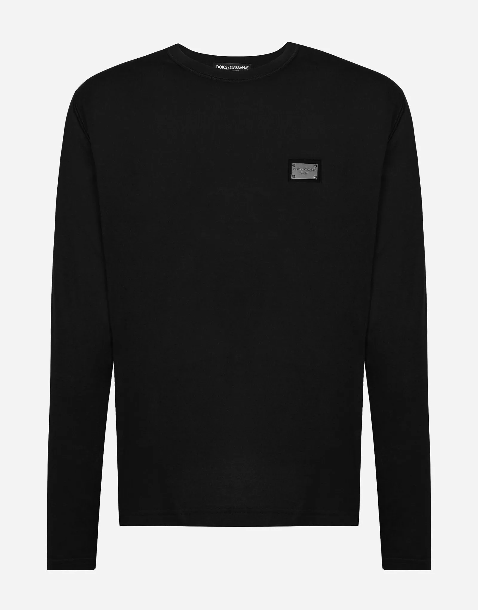 T-shirt Dolce & Gabbana Long-sleeved T-shirt With Logo Tag G8PV0TG7F2IN0000