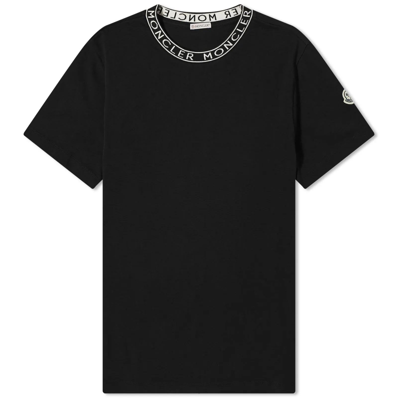 T-shirt Moncler Collar Logo T-Shirt Black 8C000-24-8390T-999