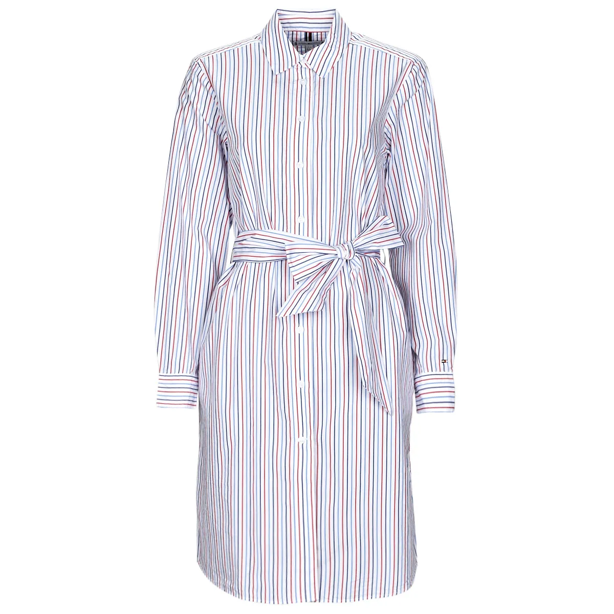 Tommy Hilfiger - ORG CO GBL STP KNEE SHIRT DRESS