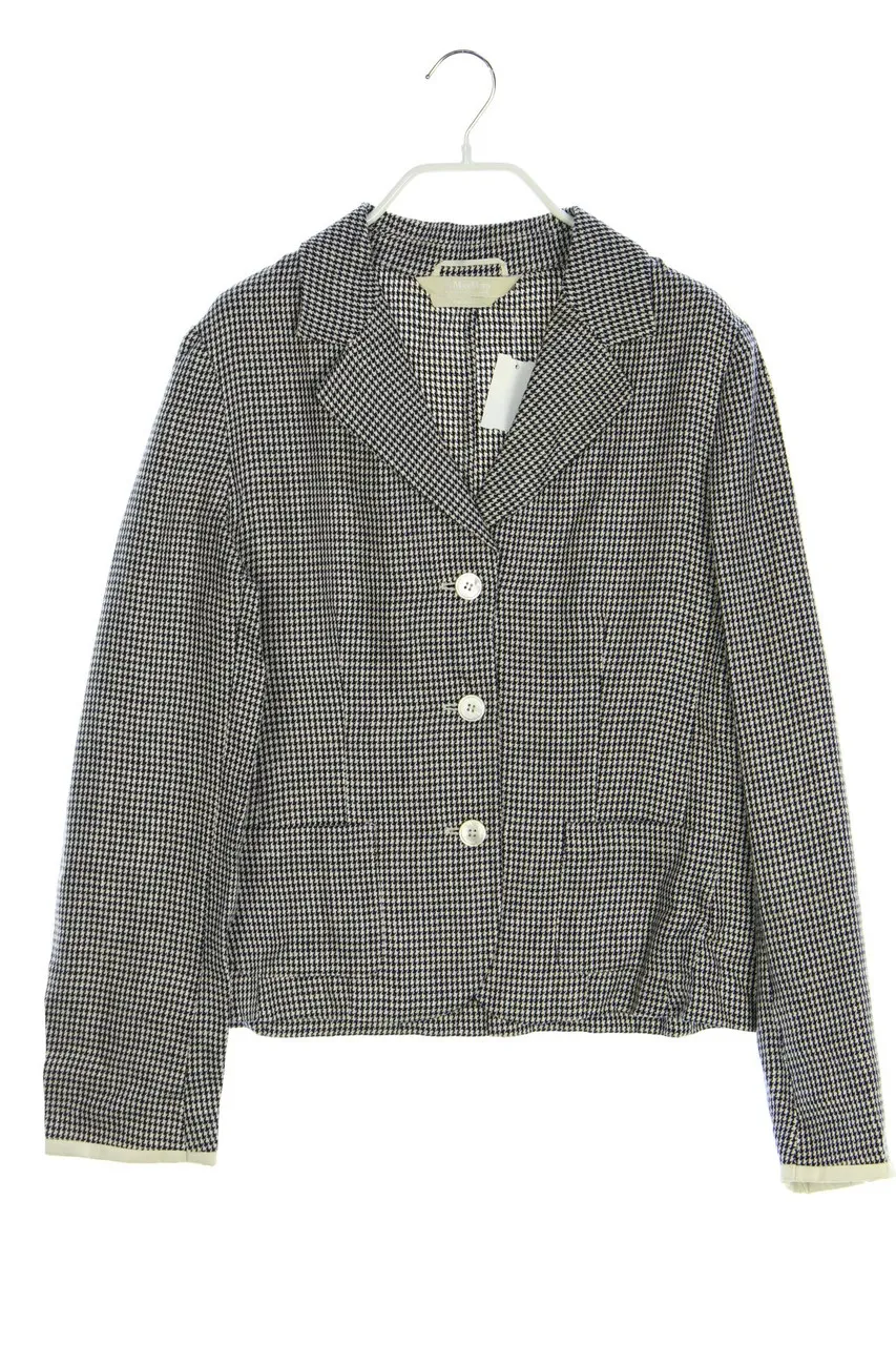 \u00b4S Max Mara - Leinen-Blazer mit Hahnentritt-Muster - D 40
